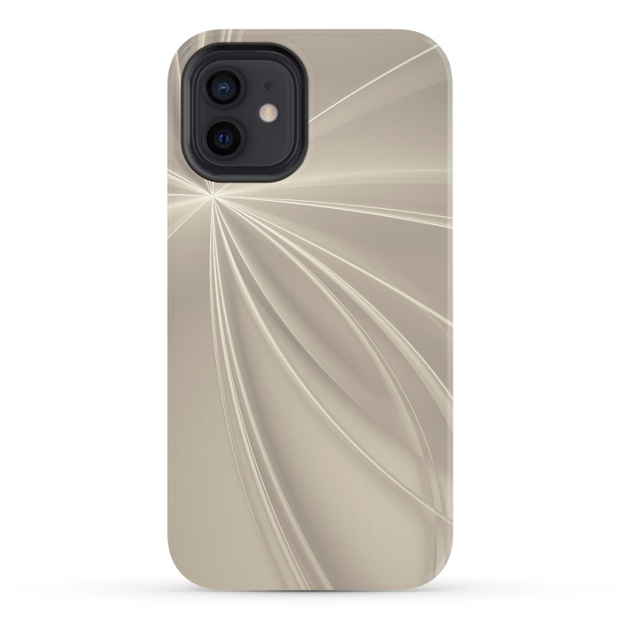 iPhone 12 StrongFit Shining Rays In Soft Gold by Andrea Haase