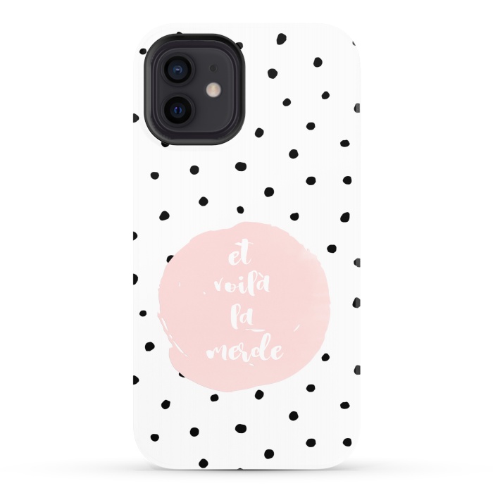 iPhone 12 StrongFit Et voila la merde and polka dots by  Utart