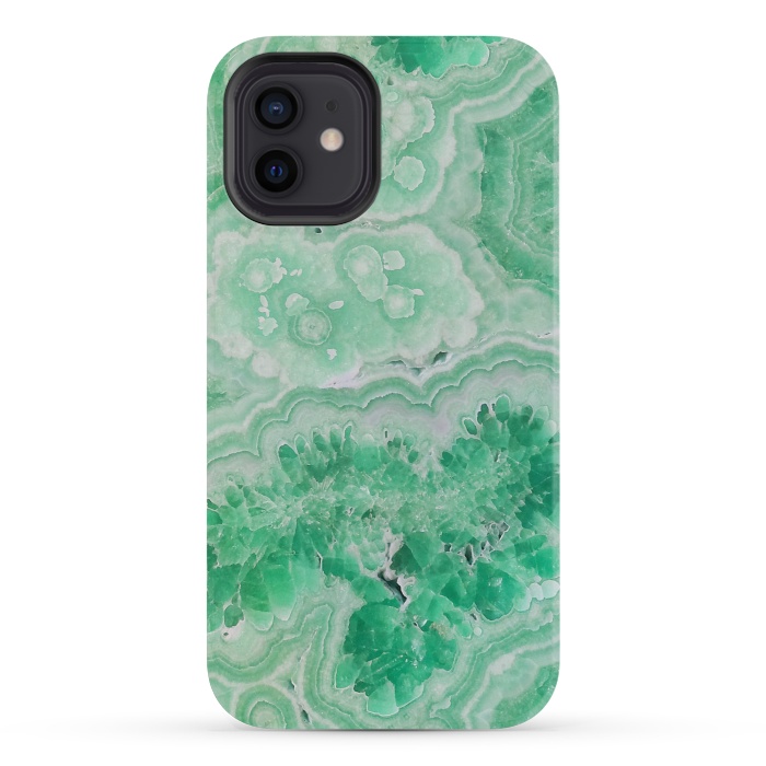 iPhone 12 mini StrongFit Mint Green Agate by  Utart