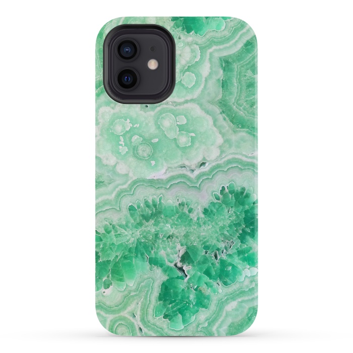 iPhone 12 StrongFit Mint Green Agate by  Utart