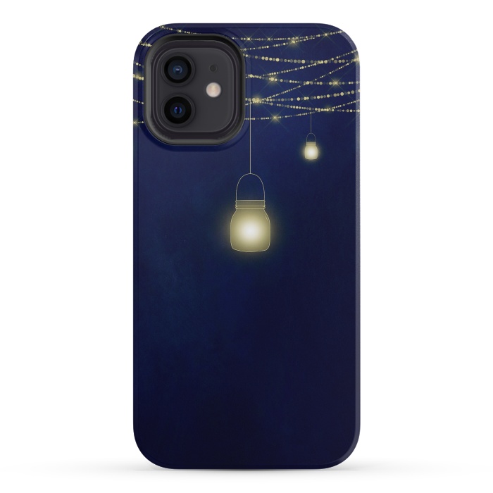 iPhone 12 mini StrongFit Sparkling Light Jars at night by  Utart