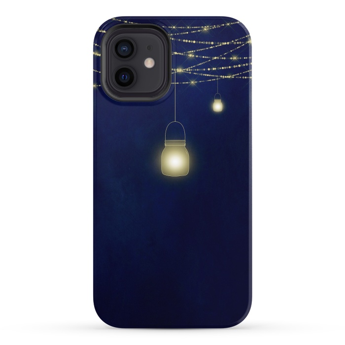 iPhone 12 StrongFit Sparkling Light Jars at night by  Utart