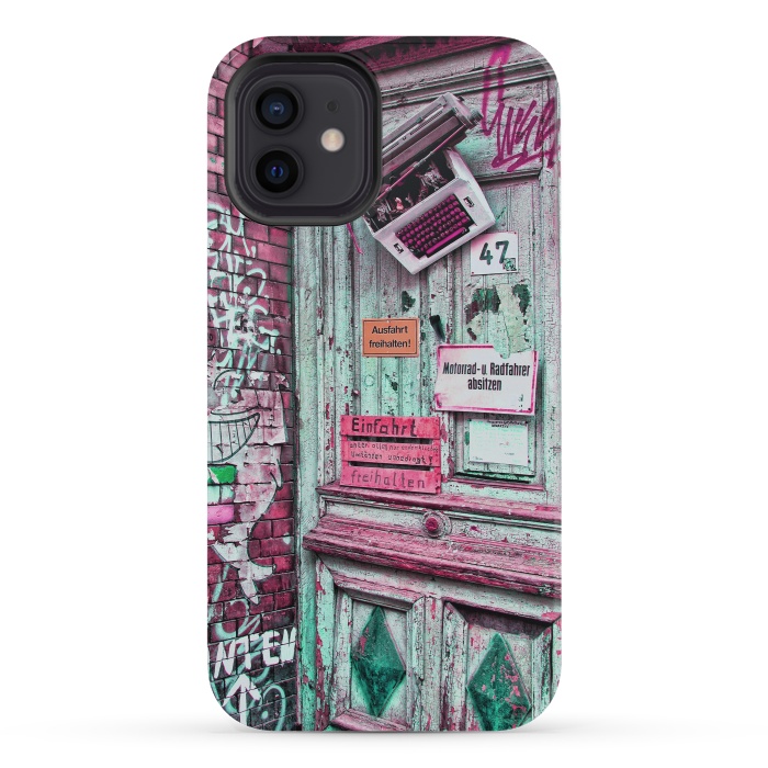 iPhone 12 mini StrongFit Urban Grunge Door by Andrea Haase