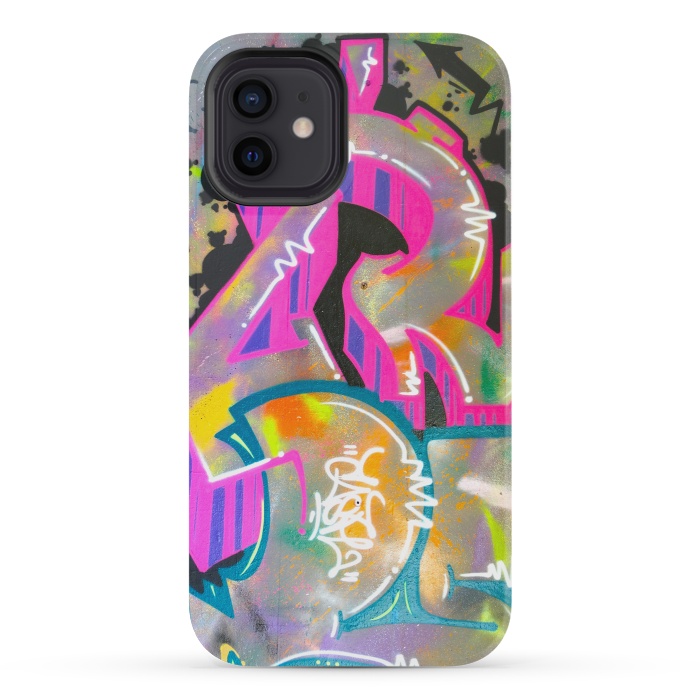 iPhone 12 mini StrongFit Colorful Grafitti Tag by Andrea Haase