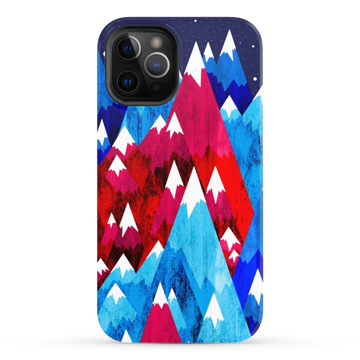 iPhone 12 Pro StrongFit Blue Peak Mountains by Steve Wade (Swade)