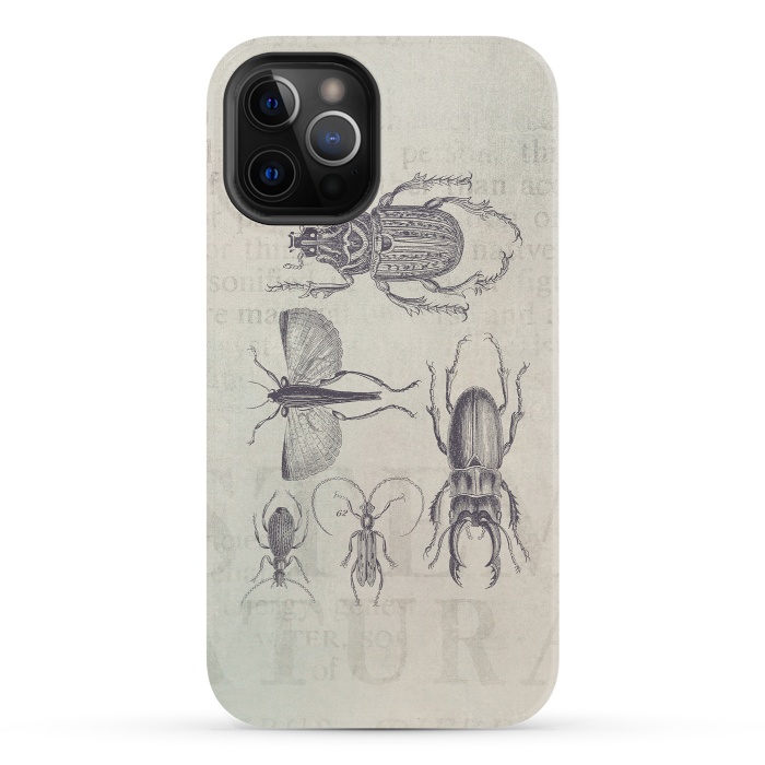 iPhone 12 Pro StrongFit Vintage Beetles And Bugs by Andrea Haase