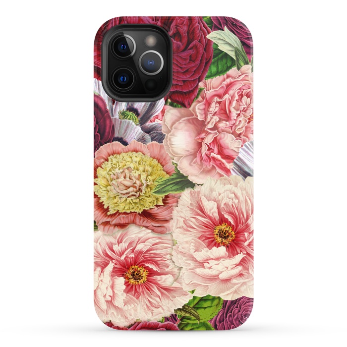 iPhone 12 Pro StrongFit Peonies and other Spring Flower pattern by  Utart