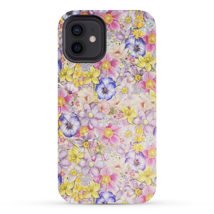 iPhone 12 mini StrongFit Lovely Spring Pansy Pattern by  Utart