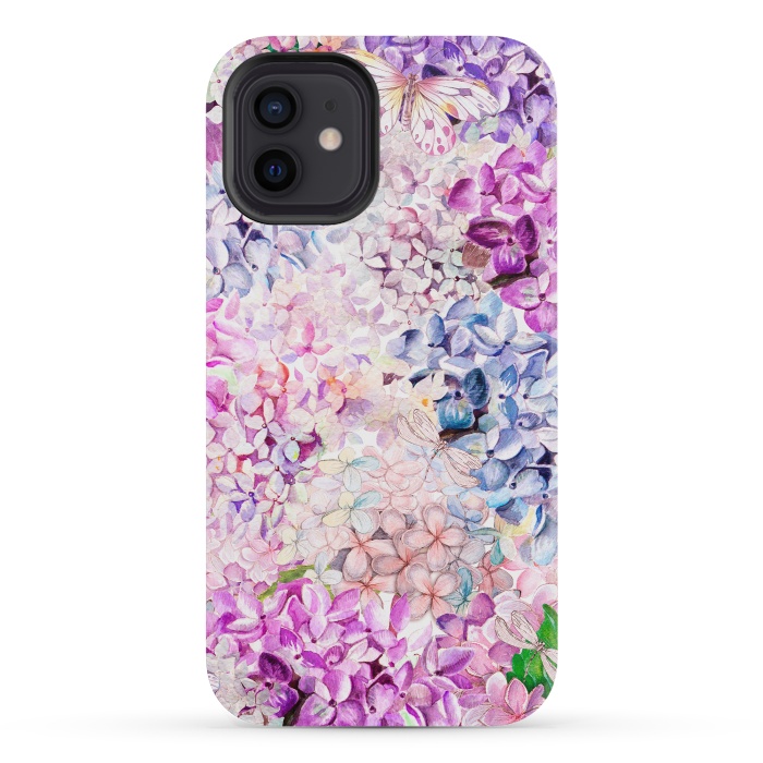 iPhone 12 mini StrongFit Purple Lilacs and Hydrangea by  Utart