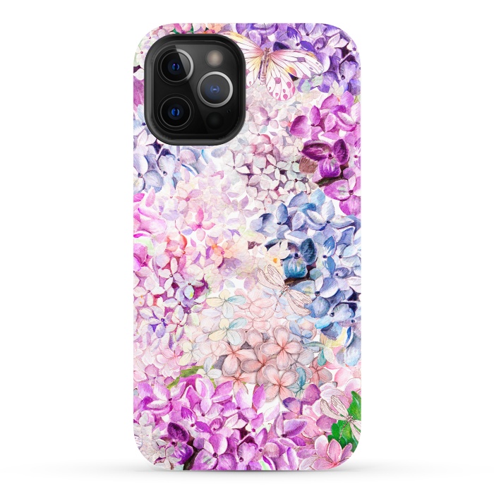 iPhone 12 Pro StrongFit Purple Lilacs and Hydrangea by  Utart