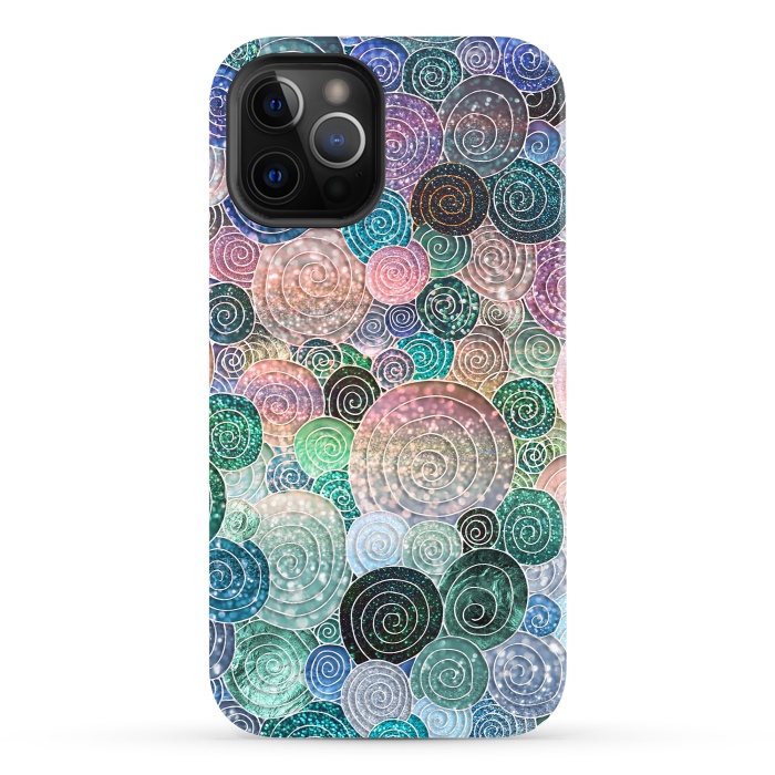 iPhone 12 Pro StrongFit Multicolor Trendy Dots and Circles  by  Utart