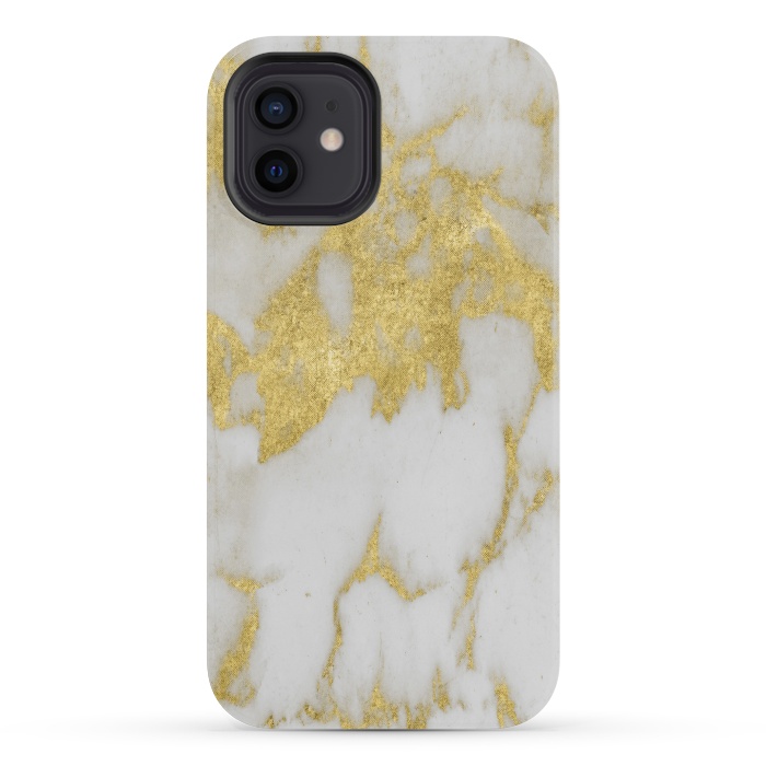 iPhone 12 mini StrongFit Gold marble by haroulita