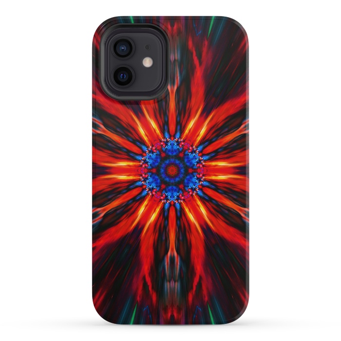 iPhone 12 mini StrongFit fire mandala by haroulita