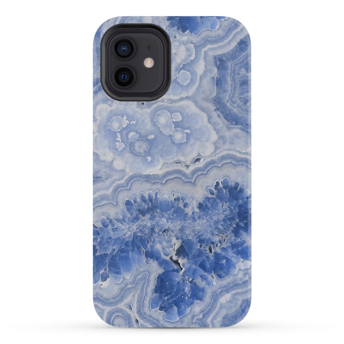 iPhone 12 mini StrongFit Light Blue Chrystal Agate by  Utart