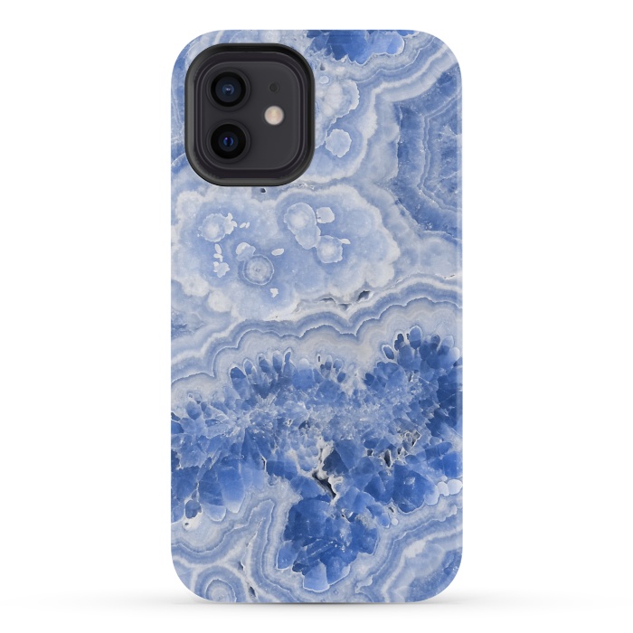 iPhone 12 StrongFit Light Blue Chrystal Agate by  Utart