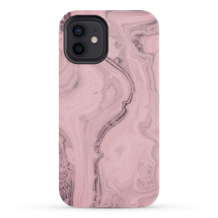 iPhone 12 mini StrongFit Glamorous Marble Pink 2 by Andrea Haase