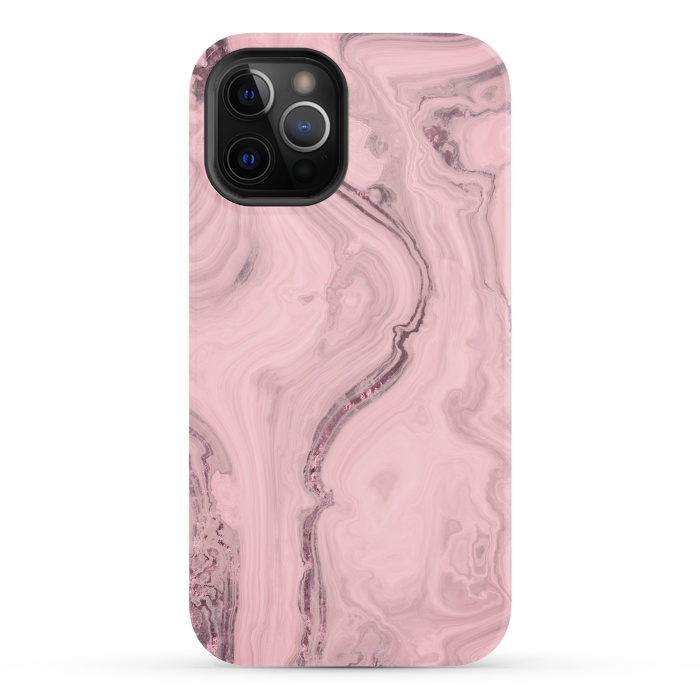 iPhone 12 Pro StrongFit Glamorous Marble Pink 2 by Andrea Haase