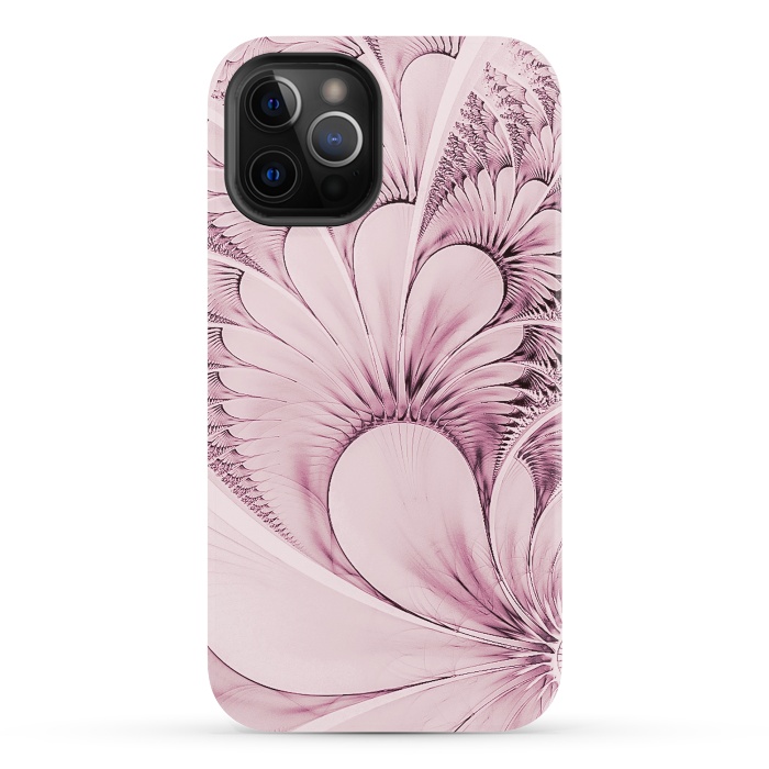 iPhone 12 Pro StrongFit Pink Flourish Fractal by Andrea Haase