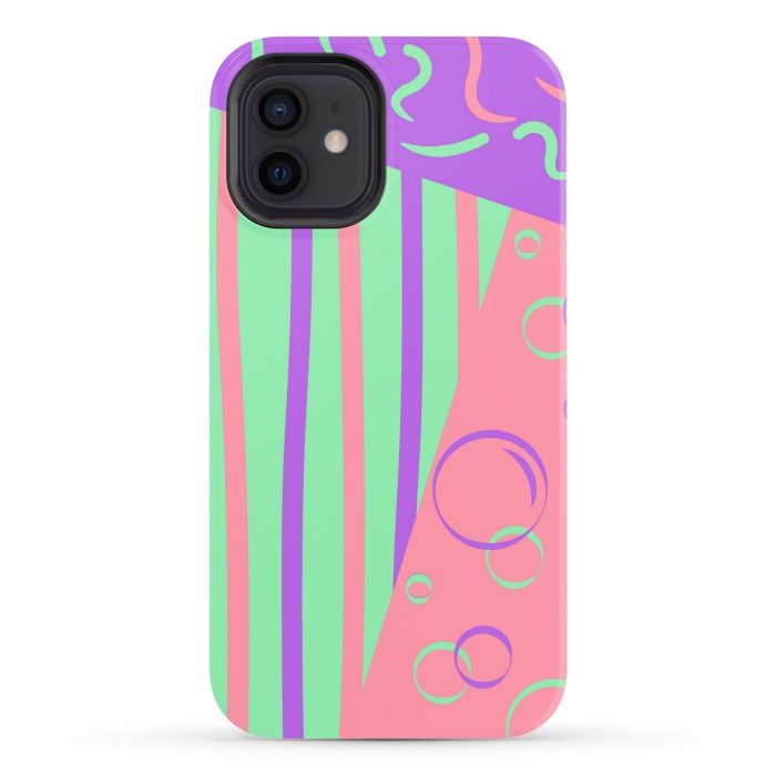 iPhone 12 StrongFit PINK ABSTRACT PATTERN by MALLIKA