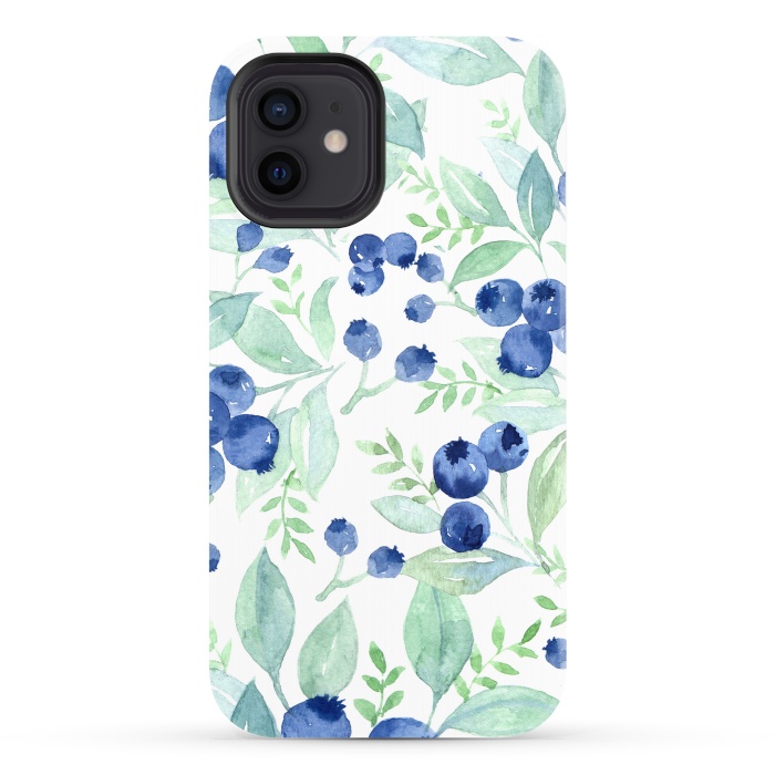 iPhone 12 StrongFit Blue Berry Pattern by  Utart