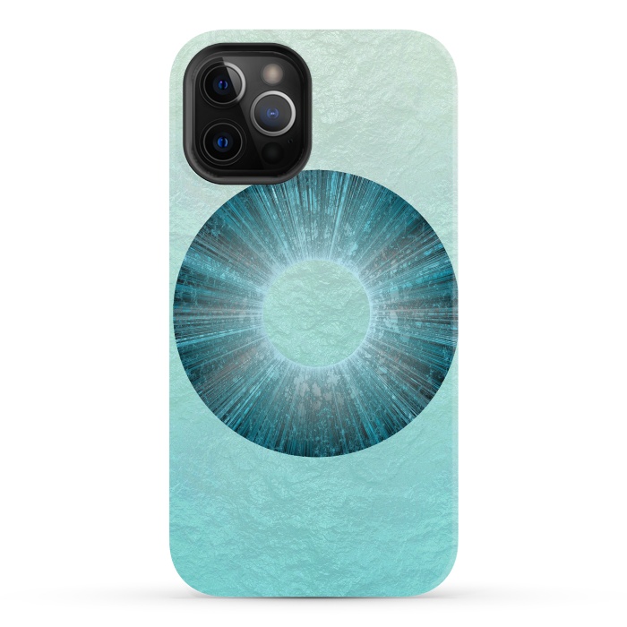 iPhone 12 Pro StrongFit Turquoise Alien Iris 2 by Andrea Haase