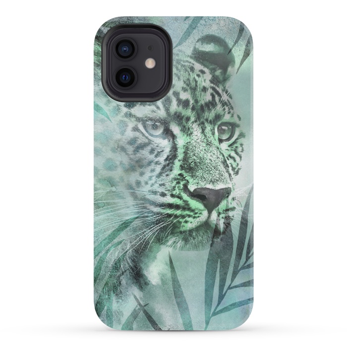 iPhone 12 mini StrongFit Cheetah Green Jungle 2 by Andrea Haase