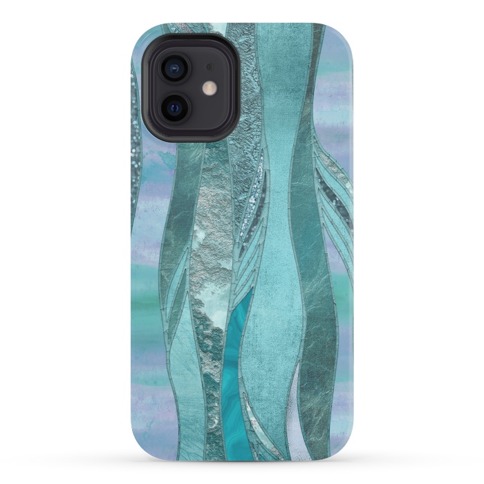 iPhone 12 mini StrongFit Turquoise Green Glamour by Andrea Haase