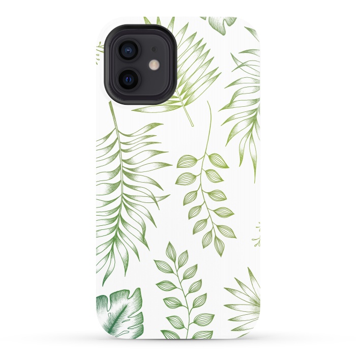iPhone 12 StrongFit Tropical Leaves by Barlena