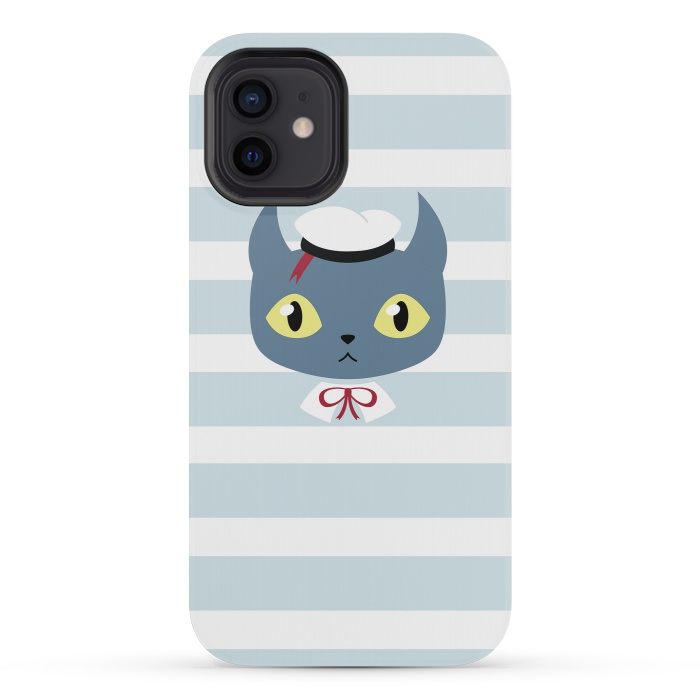 iPhone 12 mini StrongFit Sailor cat by Laura Nagel