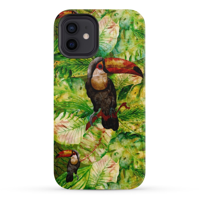 iPhone 12 mini StrongFit Tropical Jungle Bird by  Utart