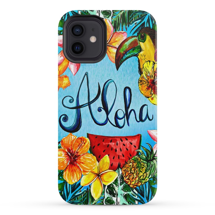 iPhone 12 mini StrongFit Aloha Tropical Fruits by  Utart
