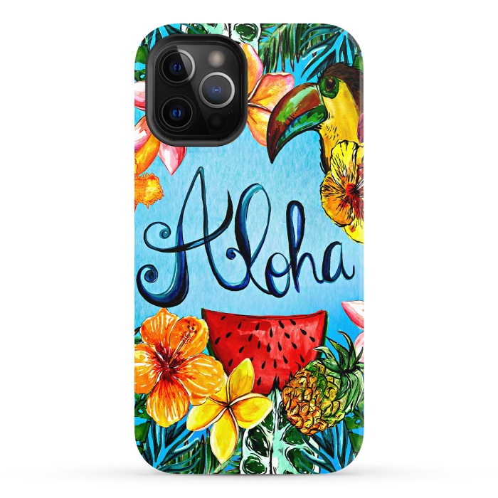 iPhone 12 Pro StrongFit Aloha Tropical Fruits by  Utart