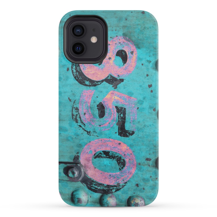 iPhone 12 mini StrongFit Number 850 Spray Paint Grunge by Andrea Haase