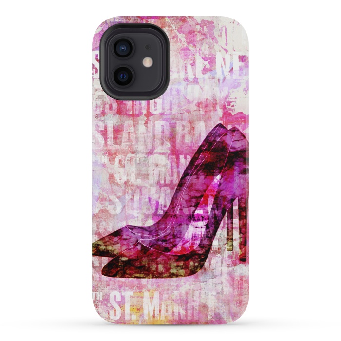 iPhone 12 mini StrongFit High Heels Pink Mixed Media Art by Andrea Haase