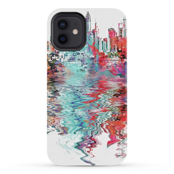 iPhone 12 mini StrongFit Surreal City Skyline by Andrea Haase