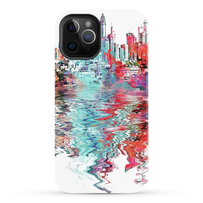 iPhone 12 Pro StrongFit Surreal City Skyline by Andrea Haase