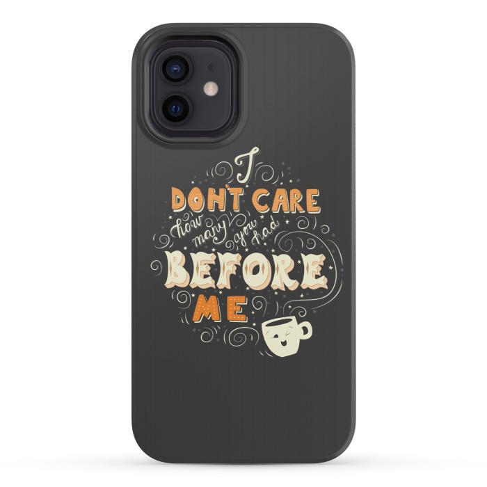 iPhone 12 mini StrongFit Coffee typography funny design by Jelena Obradovic