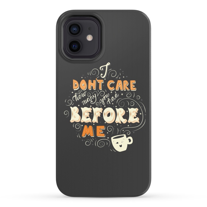 iPhone 12 StrongFit Coffee typography funny design by Jelena Obradovic