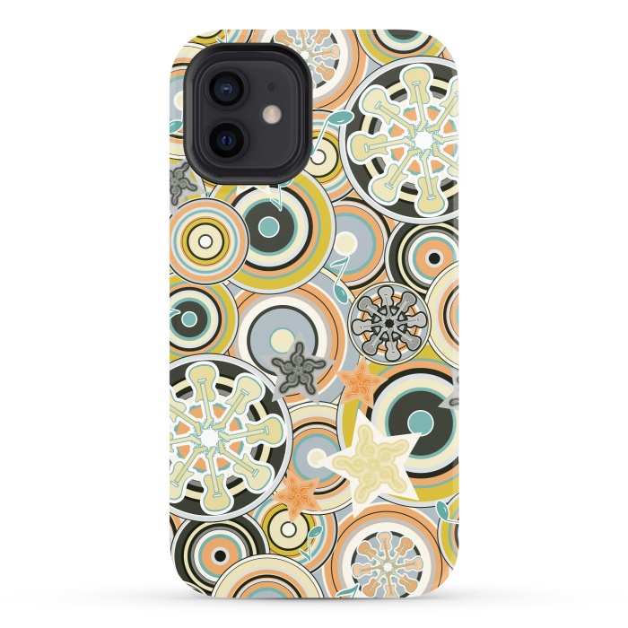 iPhone 12 StrongFit Glam Boho Rock in Navy and Green by Paula Ohreen