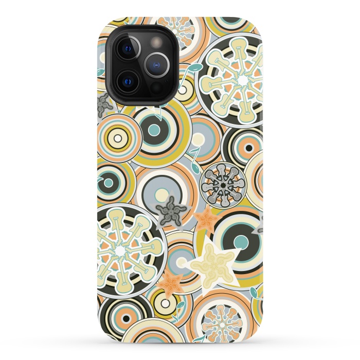 iPhone 12 Pro StrongFit Glam Boho Rock in Navy and Green by Paula Ohreen