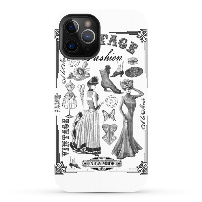 iPhone 12 Pro StrongFit Vintage Fashion Ladies by Andrea Haase