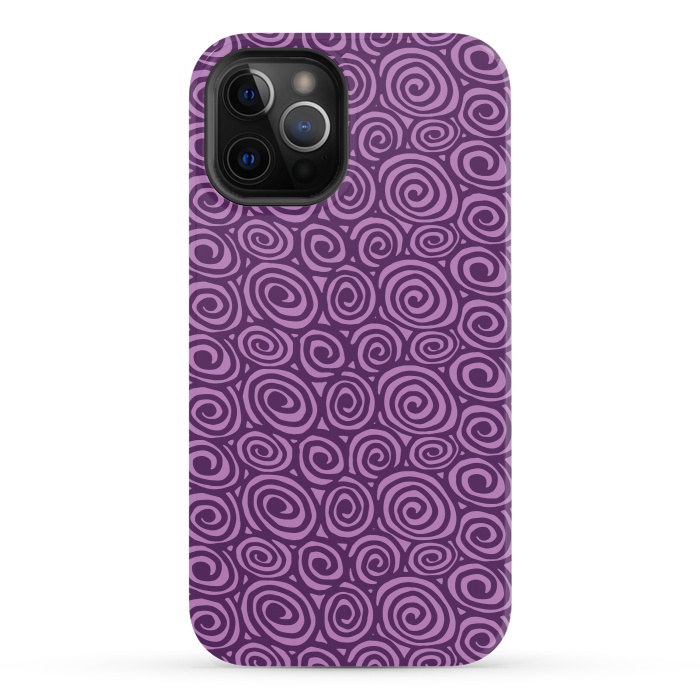 iPhone 12 Pro StrongFit Spiral pattern by Laura Nagel