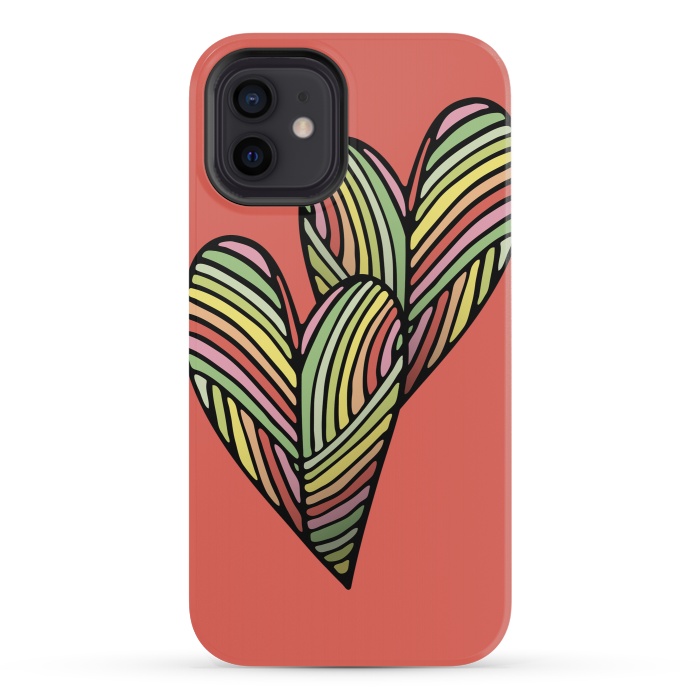 iPhone 12 mini StrongFit Two Hearts by Majoih