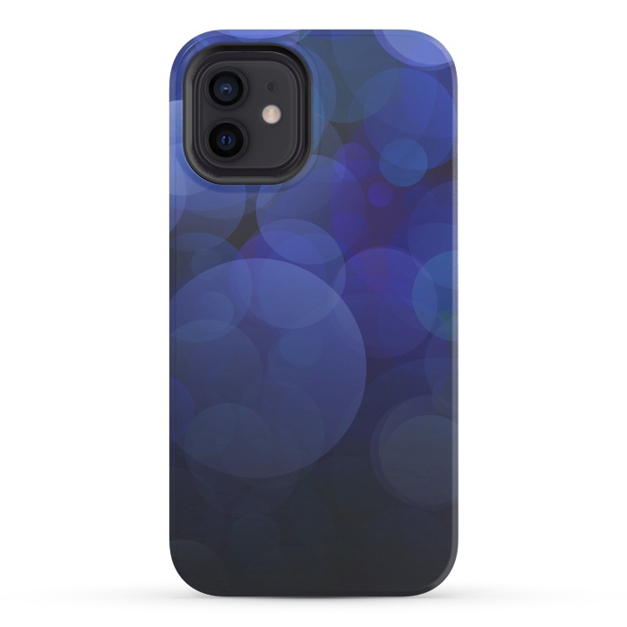 iPhone 12 mini StrongFit Magical Blue Bokeh Lights by Andrea Haase