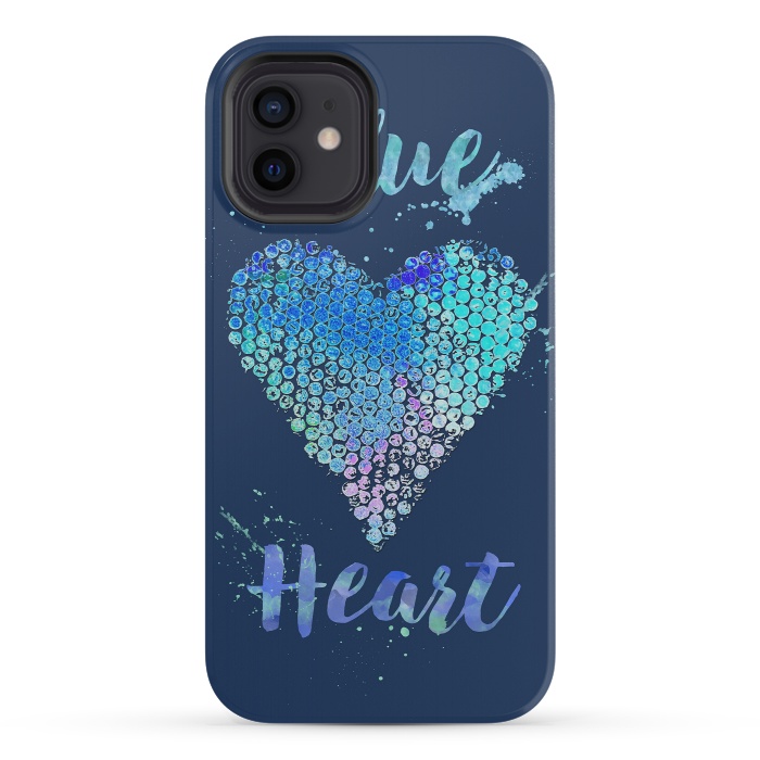 iPhone 12 mini StrongFit Blue Heart  by Andrea Haase