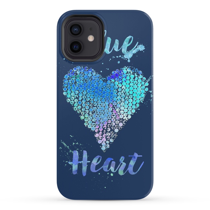 iPhone 12 StrongFit Blue Heart  by Andrea Haase