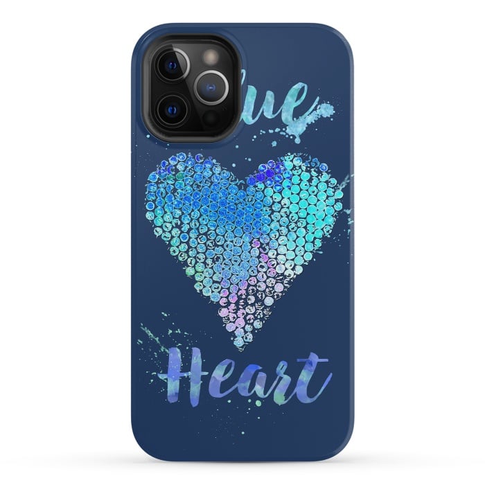 iPhone 12 Pro StrongFit Blue Heart  by Andrea Haase