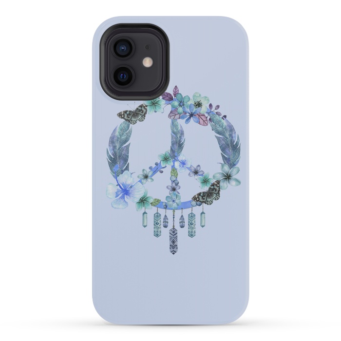 iPhone 12 mini StrongFit Blue Peace Dreamcatcher by Andrea Haase
