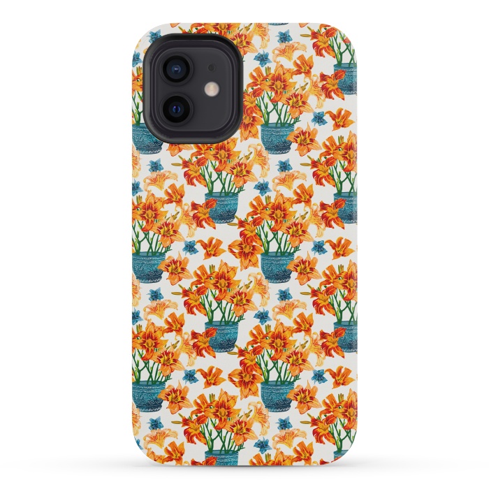 iPhone 12 mini StrongFit Lily Blossom by Uma Prabhakar Gokhale