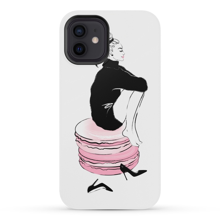 iPhone 12 mini StrongFit Elegant Macaron Girl by Martina